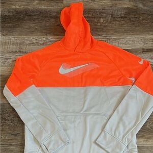 NWOT Nike Bright Orange and Light Gray Hoodie YOUTH XL